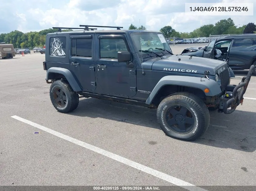 2008 Jeep Wrangler Unlimited Rubicon VIN: 1J4GA69128L575246 Lot: 40285125