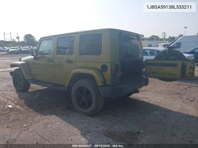 1J8GA59138L533211 2008 Jeep Wrangler Sahara