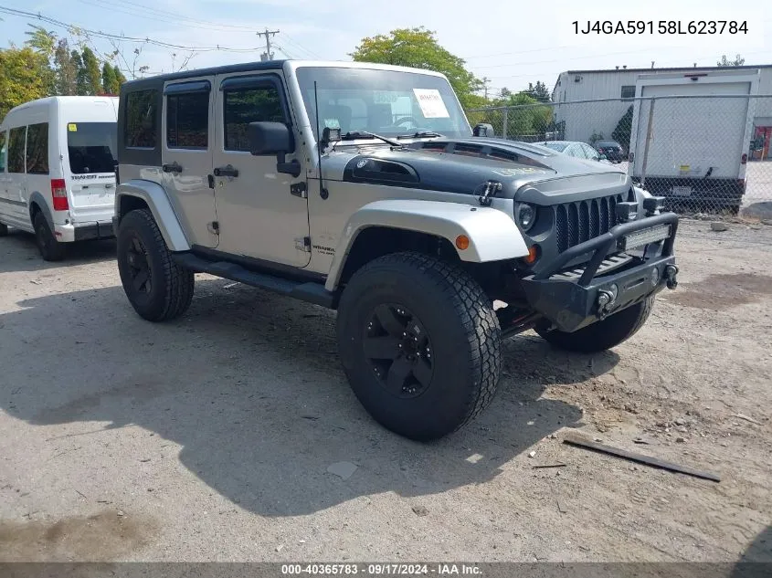 1J4GA59158L623784 2008 Jeep Wrangler Unlimited Sahara