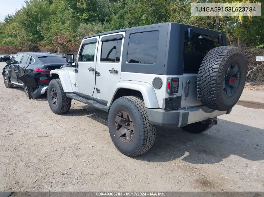 1J4GA59158L623784 2008 Jeep Wrangler Unlimited Sahara