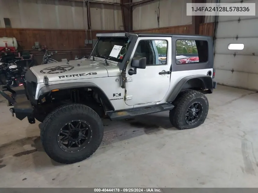 1J4FA24128L578336 2008 Jeep Wrangler X