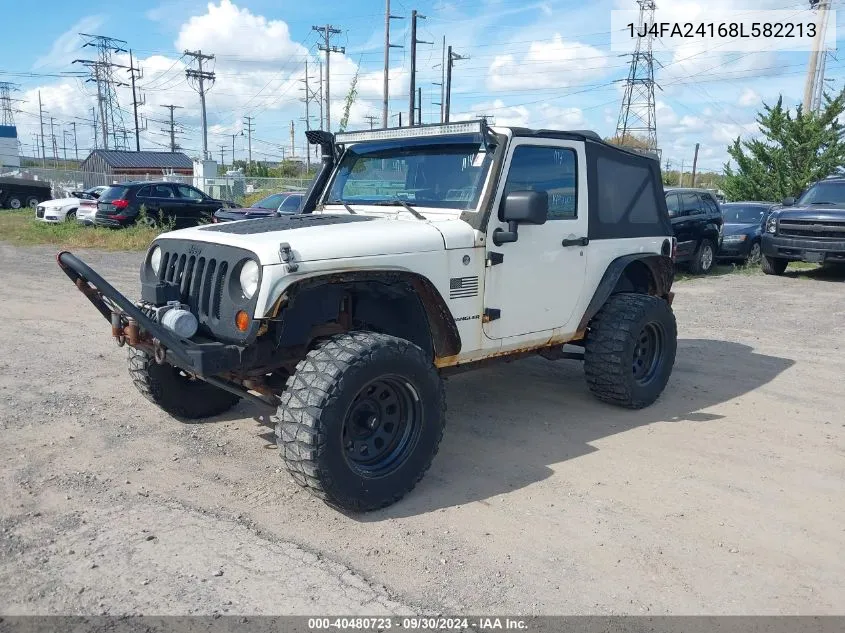 2008 Jeep Wrangler X VIN: 1J4FA24168L582213 Lot: 40480723