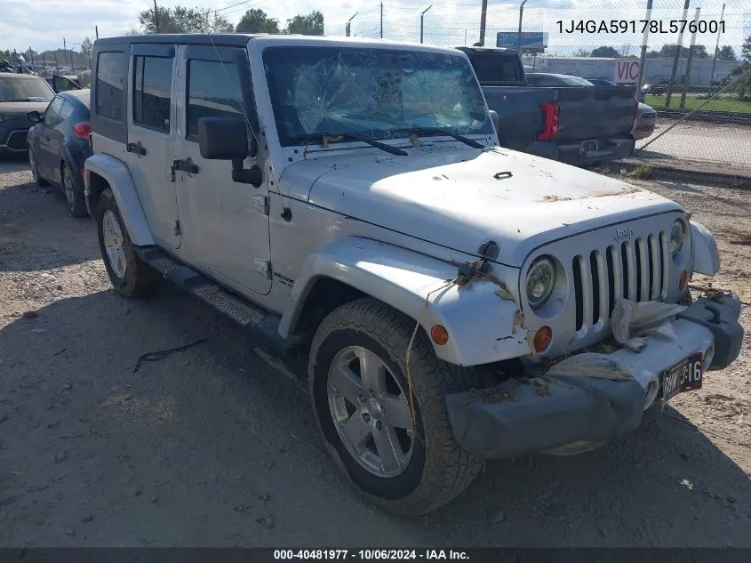 2008 Jeep Wrangler Unlimited Sahara VIN: 1J4GA59178L576001 Lot: 40481977