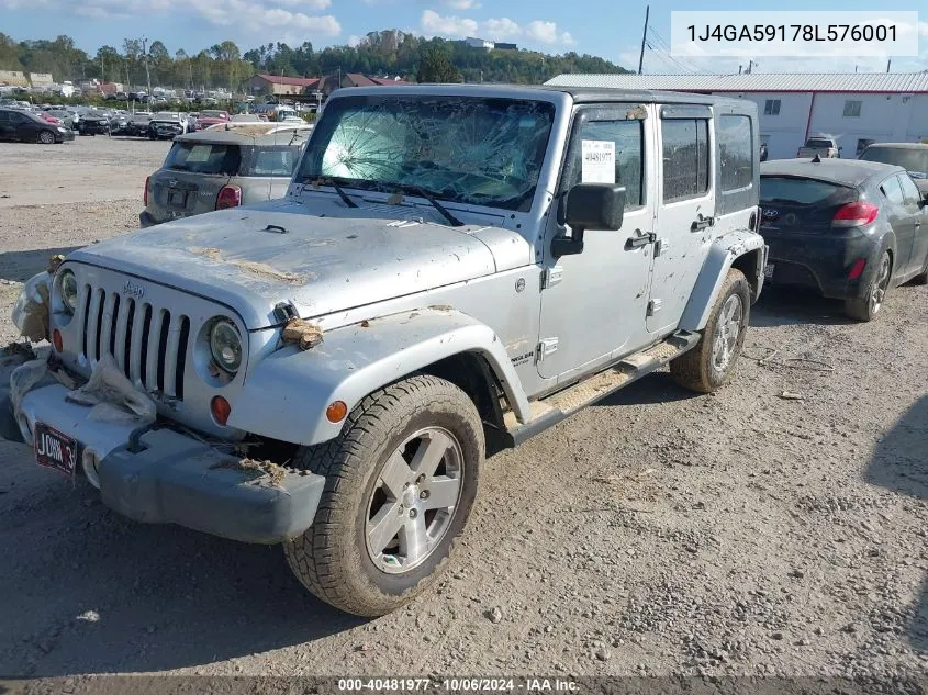 2008 Jeep Wrangler Unlimited Sahara VIN: 1J4GA59178L576001 Lot: 40481977