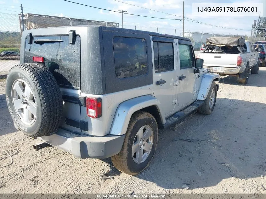 2008 Jeep Wrangler Unlimited Sahara VIN: 1J4GA59178L576001 Lot: 40481977