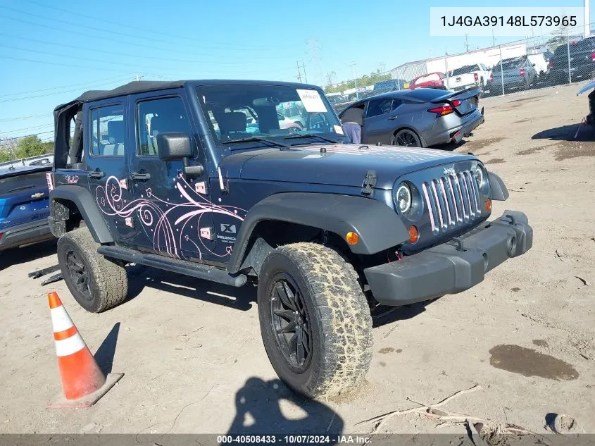 2008 Jeep Wrangler Unlimited X VIN: 1J4GA39148L573965 Lot: 40508433