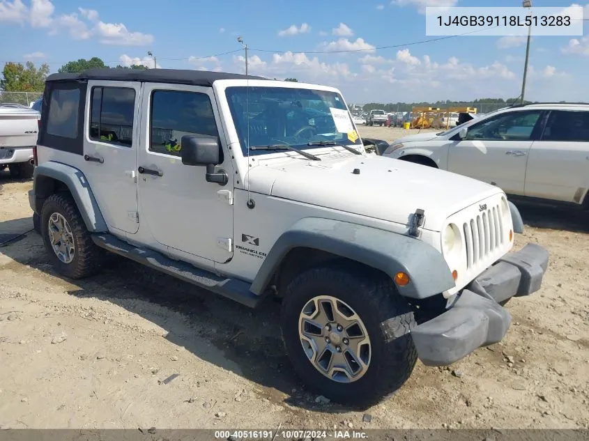 2008 Jeep Wrangler Unlimited X VIN: 1J4GB39118L513283 Lot: 40516191