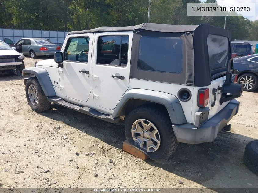 2008 Jeep Wrangler Unlimited X VIN: 1J4GB39118L513283 Lot: 40516191