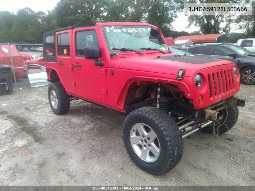 2008 Jeep Wrangler Unlimited Sahara VIN: 1J4GA59128L503666 Lot: 40516393