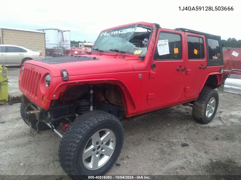 1J4GA59128L503666 2008 Jeep Wrangler Unlimited Sahara