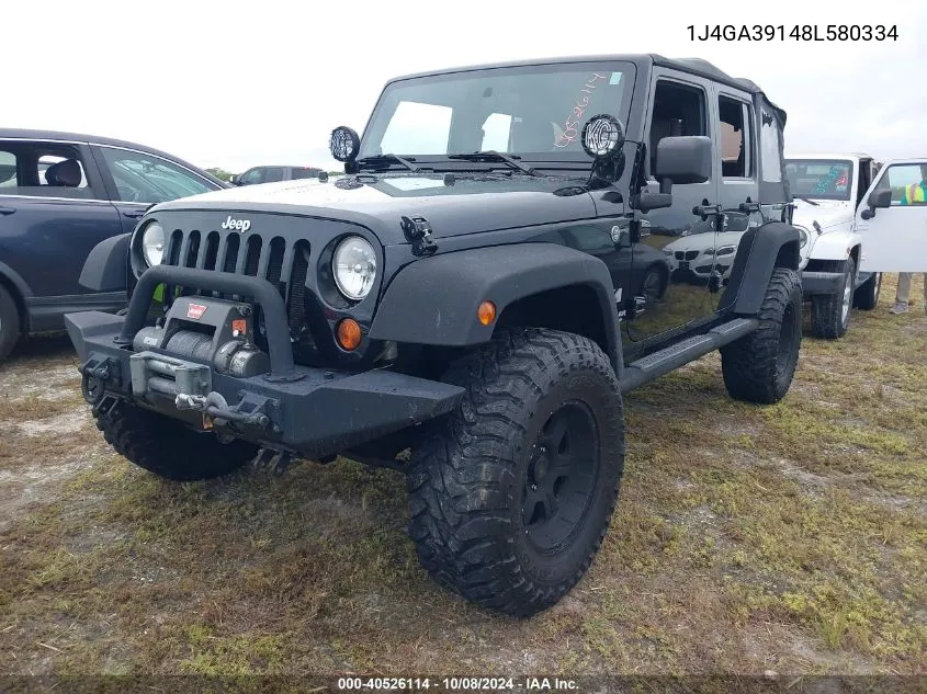 2008 Jeep Wrangler Unlimited X VIN: 1J4GA39148L580334 Lot: 40526114