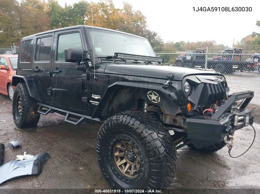 2008 Jeep Wrangler Unlimited Sahara VIN: 1J4GA59108L630030 Lot: 40531918