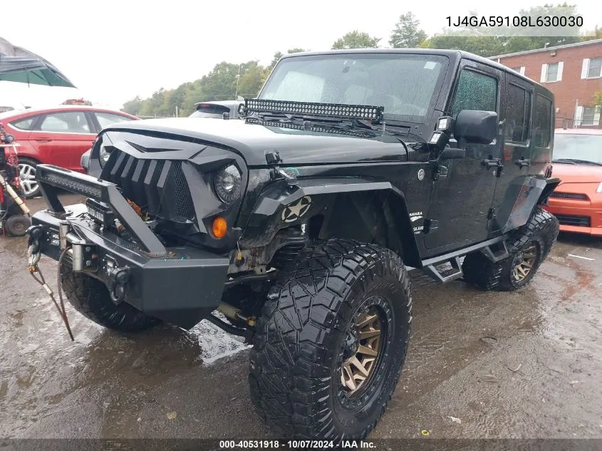 2008 Jeep Wrangler Unlimited Sahara VIN: 1J4GA59108L630030 Lot: 40531918