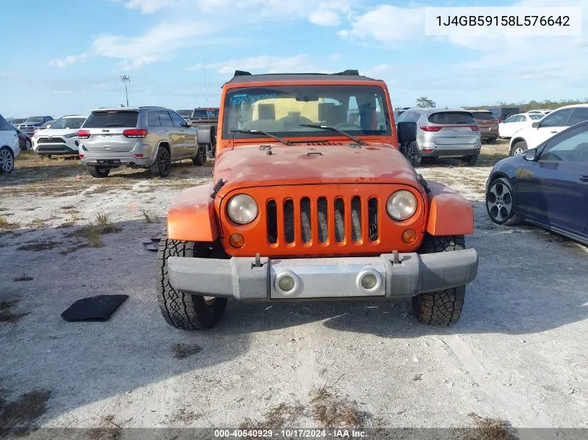 2008 Jeep Wrangler Unlimited Sahara VIN: 1J4GB59158L576642 Lot: 40540929