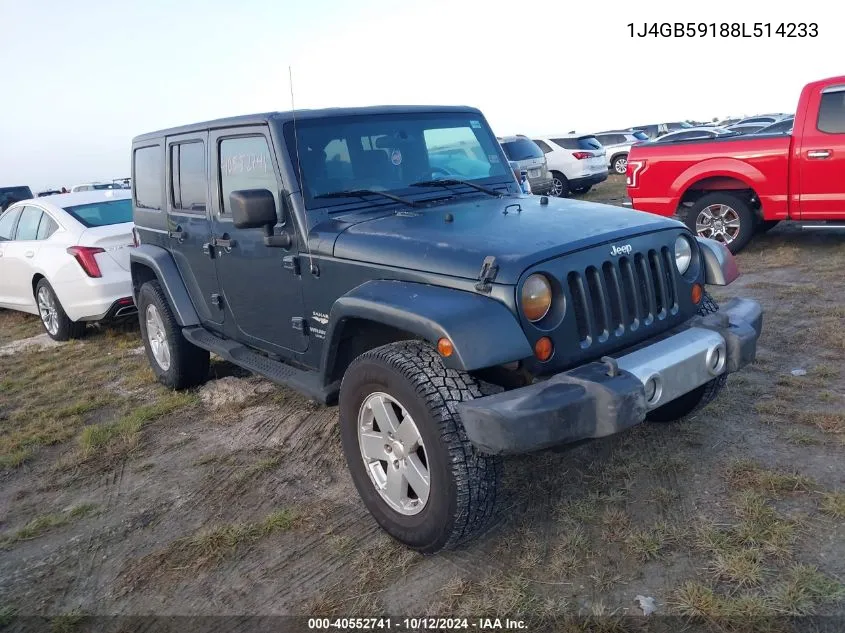 2008 Jeep Wrangler Unlimited Sahara VIN: 1J4GB59188L514233 Lot: 40552741