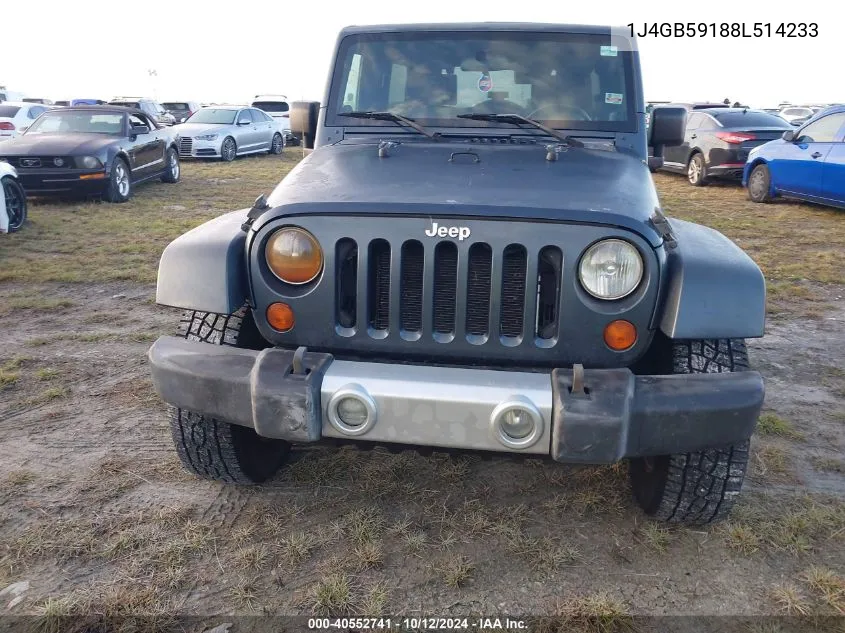 2008 Jeep Wrangler Unlimited Sahara VIN: 1J4GB59188L514233 Lot: 40552741