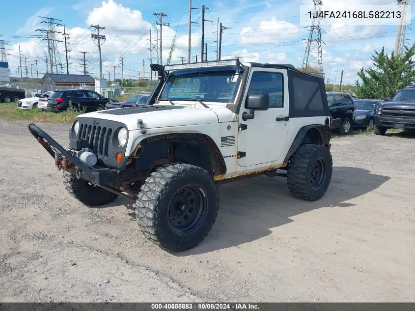 2008 Jeep Wrangler X VIN: 1J4FA24168L582213 Lot: 40555883