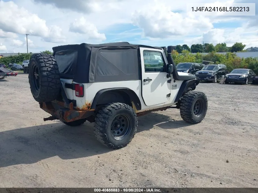 2008 Jeep Wrangler X VIN: 1J4FA24168L582213 Lot: 40555883