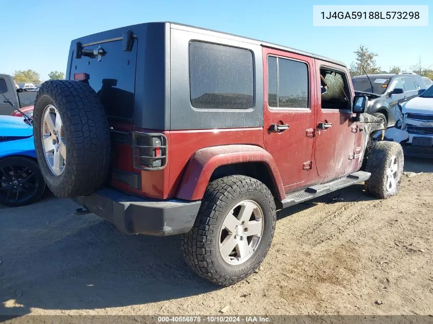 2008 Jeep Wrangler Unlimited Sahara VIN: 1J4GA59188L573298 Lot: 40556875