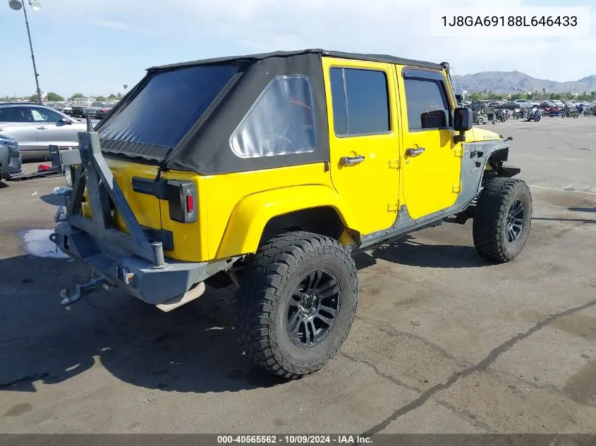 2008 Jeep Wrangler Unlimited Rubicon VIN: 1J8GA69188L646433 Lot: 40565562