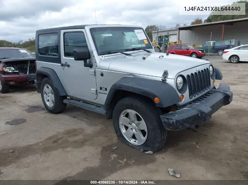 2008 Jeep Wrangler X VIN: 1J4FA241X8L644440 Lot: 40568235