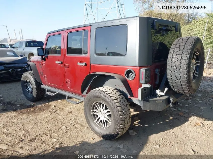 2008 Jeep Wrangler Unlimited X VIN: 1J4GA39128L626596 Lot: 40577473