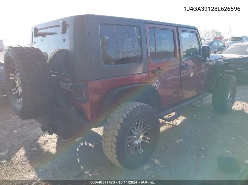 2008 Jeep Wrangler Unlimited X VIN: 1J4GA39128L626596 Lot: 40577473