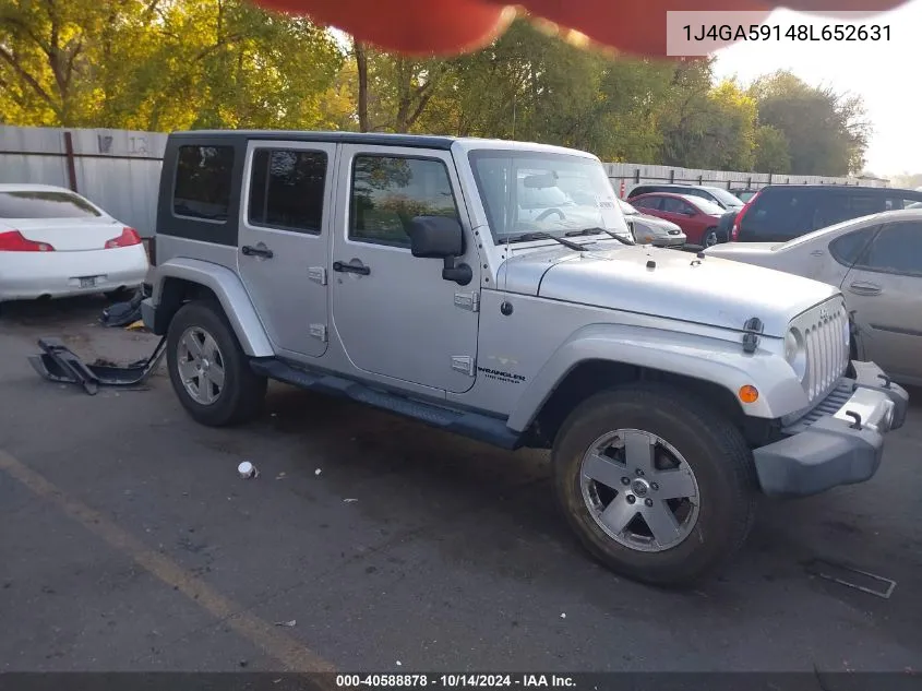 2008 Jeep Wrangler Unlimited Sahara VIN: 1J4GA59148L652631 Lot: 40588878