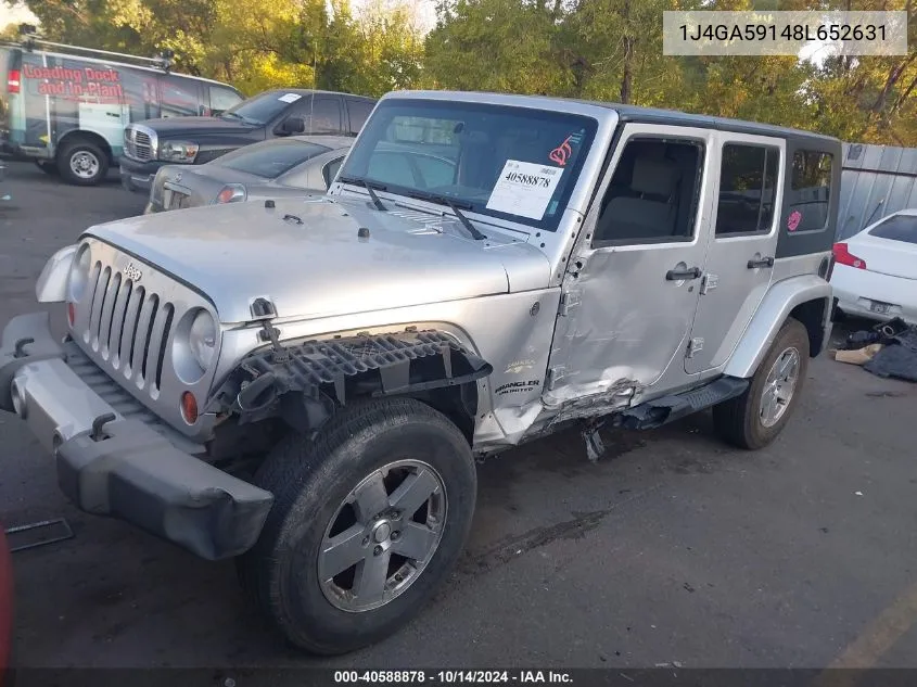 2008 Jeep Wrangler Unlimited Sahara VIN: 1J4GA59148L652631 Lot: 40588878