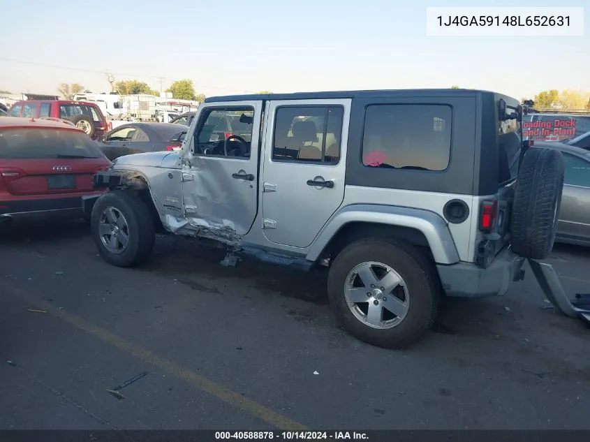 2008 Jeep Wrangler Unlimited Sahara VIN: 1J4GA59148L652631 Lot: 40588878