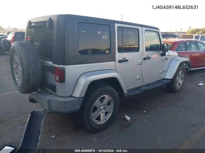 2008 Jeep Wrangler Unlimited Sahara VIN: 1J4GA59148L652631 Lot: 40588878