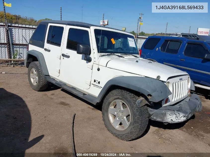 2008 Jeep Wrangler Unlimited X VIN: 1J4GA39168L569433 Lot: 40619269