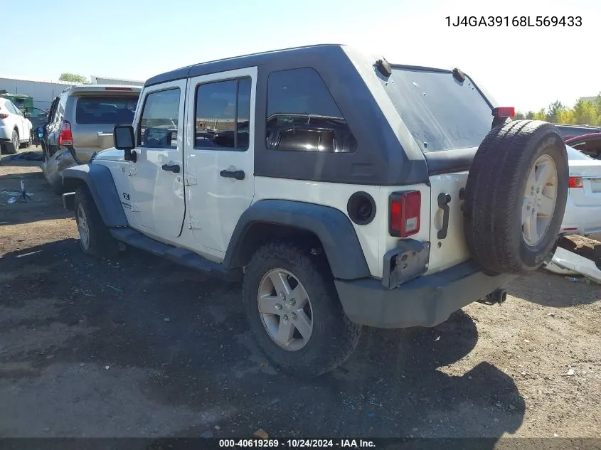 2008 Jeep Wrangler Unlimited X VIN: 1J4GA39168L569433 Lot: 40619269