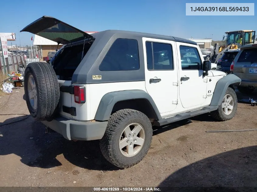 2008 Jeep Wrangler Unlimited X VIN: 1J4GA39168L569433 Lot: 40619269