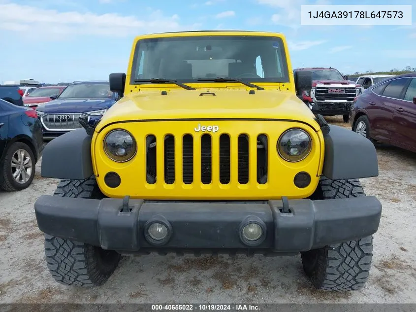 2008 Jeep Wrangler Unlimited X VIN: 1J4GA39178L647573 Lot: 40655022