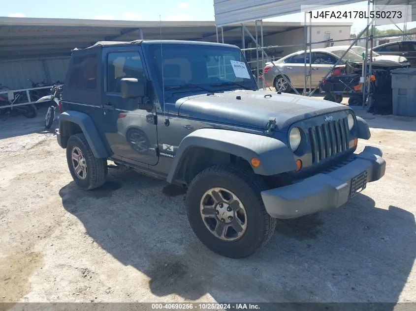 2008 Jeep Wrangler X VIN: 1J4FA24178L550273 Lot: 40690256