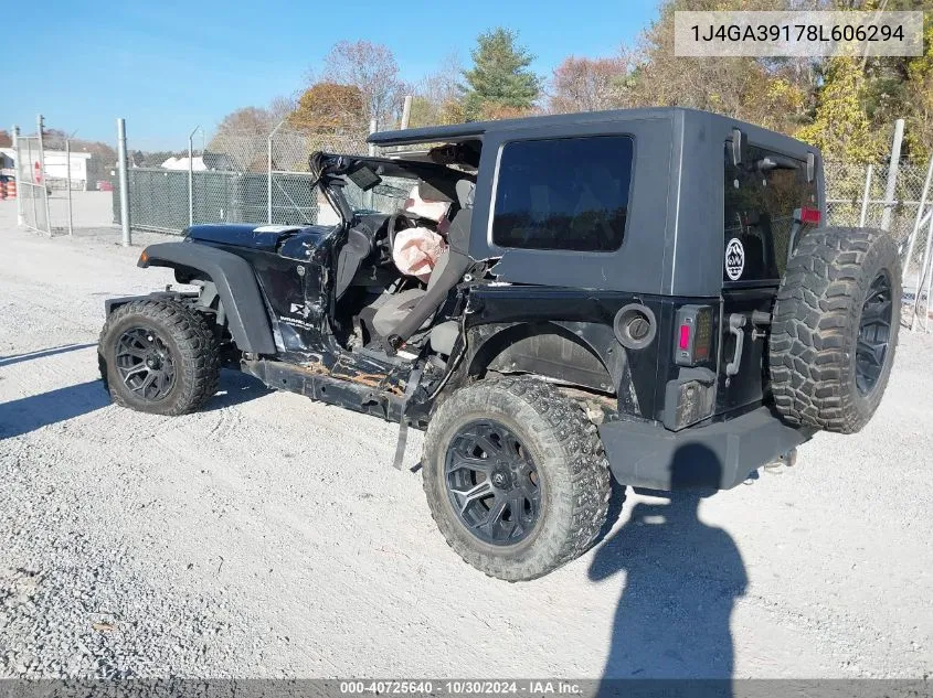 2008 Jeep Wrangler Unlimited X VIN: 1J4GA39178L606294 Lot: 40725640