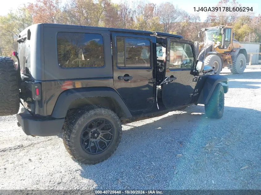 2008 Jeep Wrangler Unlimited X VIN: 1J4GA39178L606294 Lot: 40725640