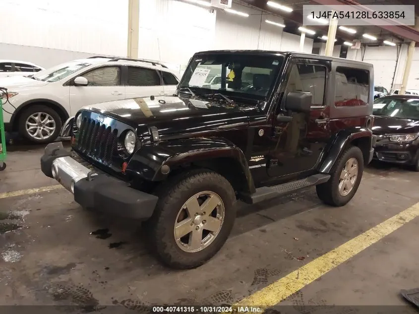 2008 Jeep Wrangler Sahara VIN: 1J4FA54128L633854 Lot: 40741315