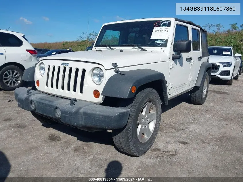 1J4GB39118L607860 2008 Jeep Wrangler Unlimited X