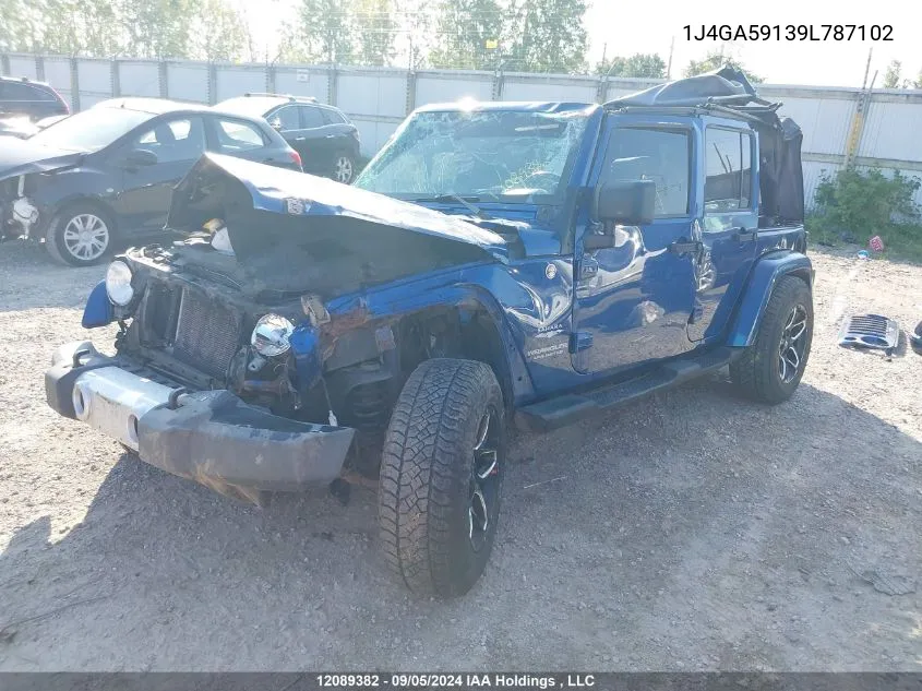 1J4GA59139L787102 2009 Jeep Wrangler Unlimited Sahara