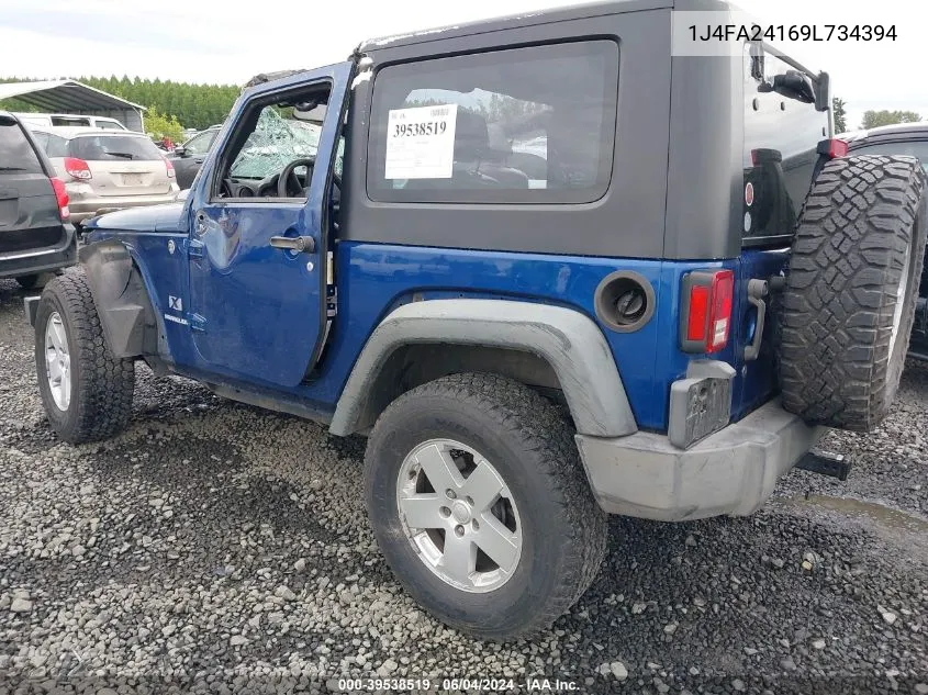 2009 Jeep Wrangler X VIN: 1J4FA24169L734394 Lot: 39538519