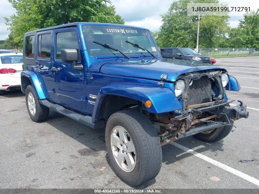 2009 Jeep Wrangler Unlimited Sahara VIN: 1J8GA59199L712791 Lot: 40042245