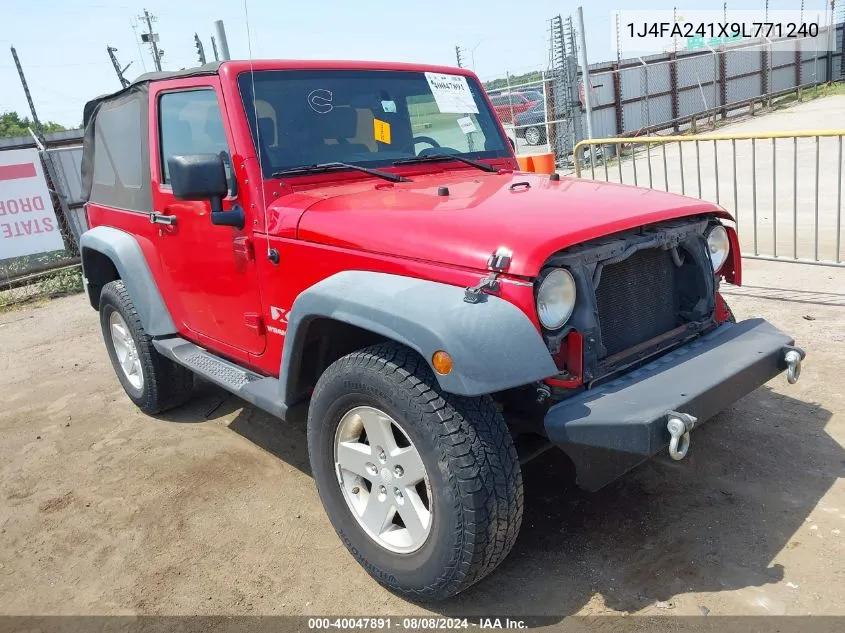 2009 Jeep Wrangler X VIN: 1J4FA241X9L771240 Lot: 40047891