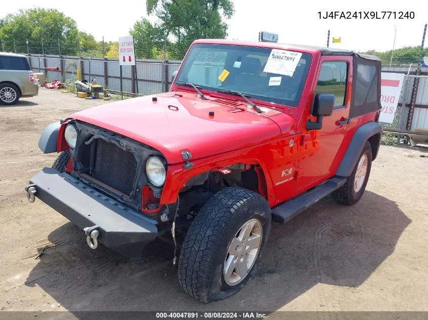 2009 Jeep Wrangler X VIN: 1J4FA241X9L771240 Lot: 40047891