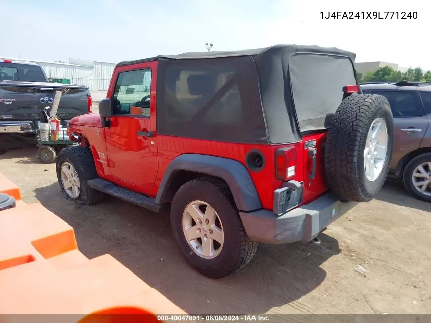 2009 Jeep Wrangler X VIN: 1J4FA241X9L771240 Lot: 40047891