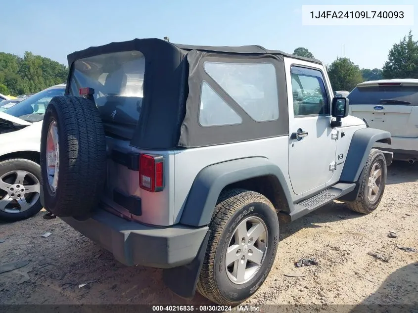 1J4FA24109L740093 2009 Jeep Wrangler X