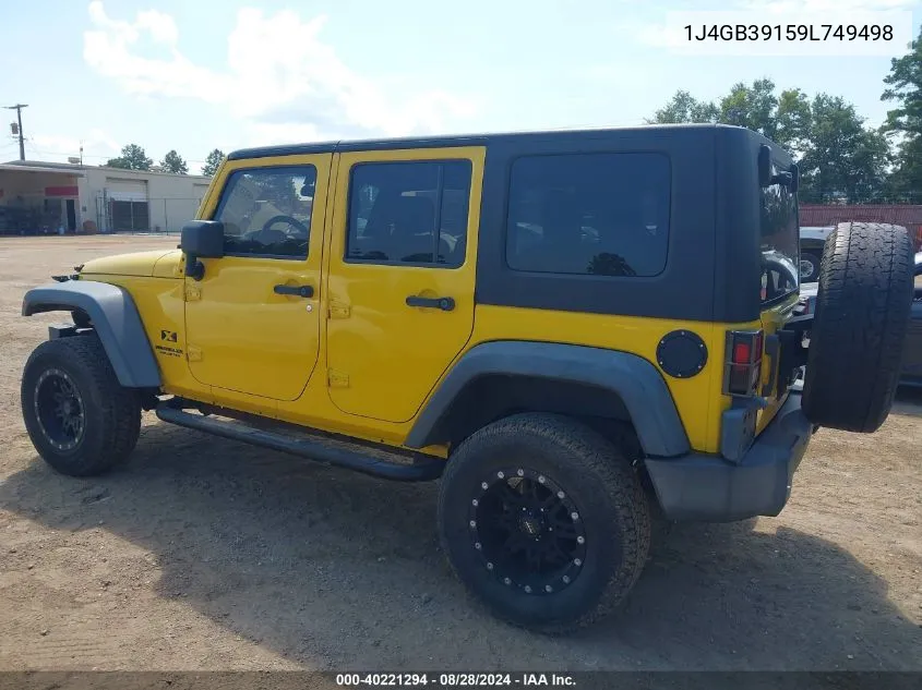 2009 Jeep Wrangler Unlimited X VIN: 1J4GB39159L749498 Lot: 40221294