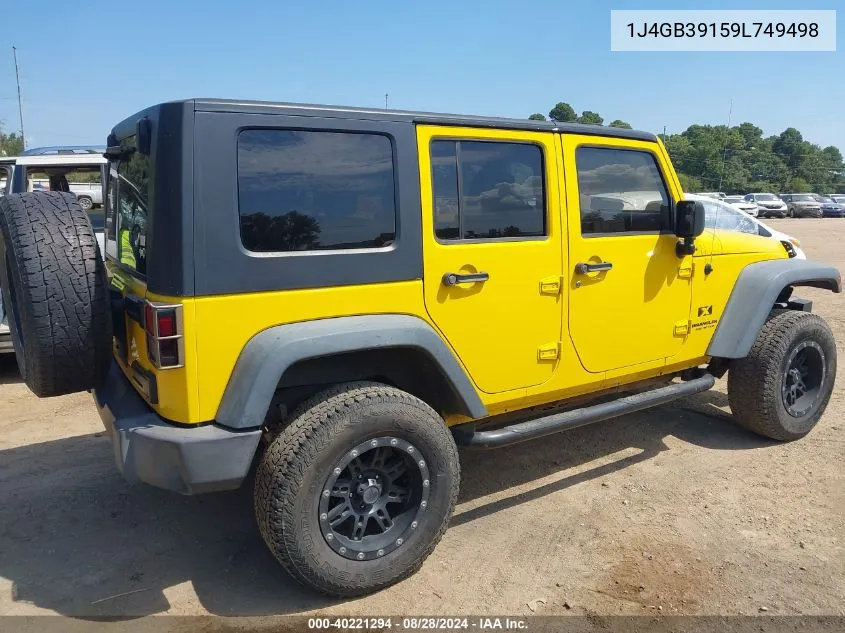 2009 Jeep Wrangler Unlimited X VIN: 1J4GB39159L749498 Lot: 40221294