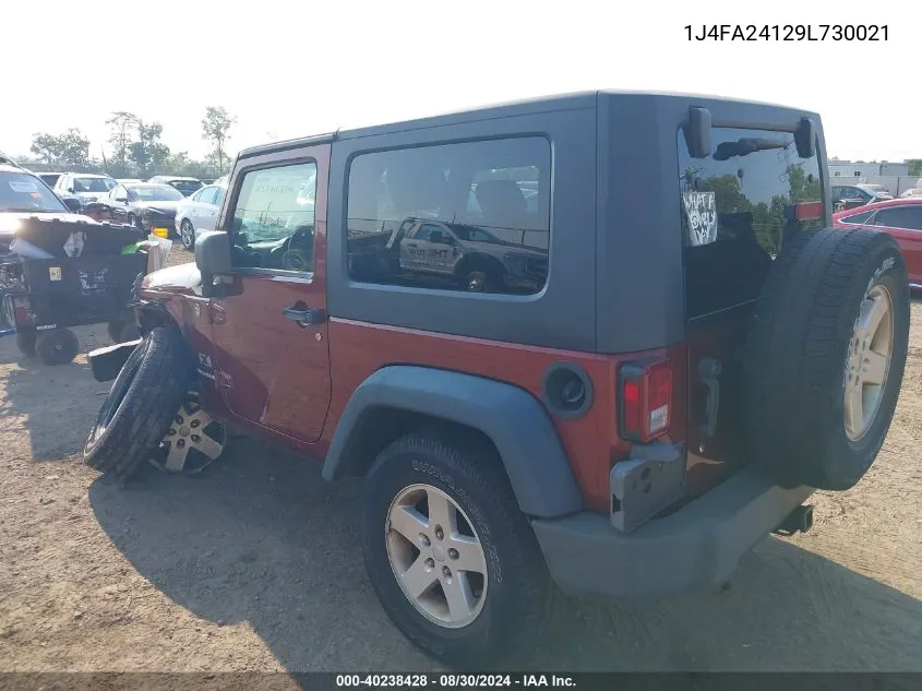 2009 Jeep Wrangler X VIN: 1J4FA24129L730021 Lot: 40238428